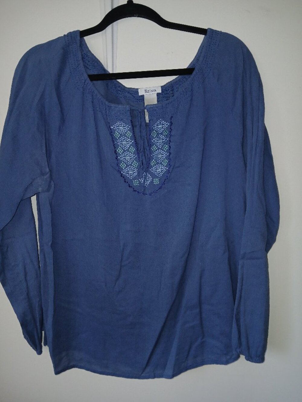 VTG Liz and Co LS Blouse XL